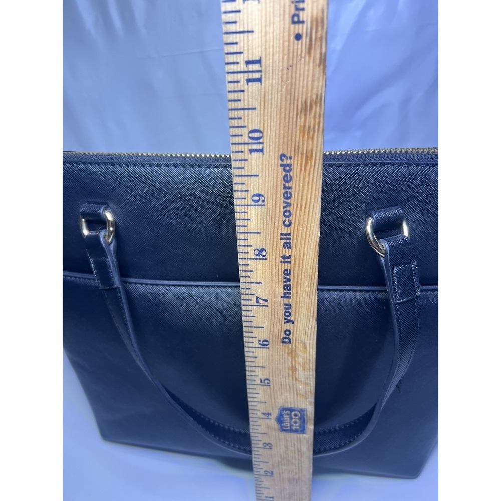 Anne Klein Satchel Crossbody Bag Black Zip Closure Sleek Beautiful - Picture 7 of 12